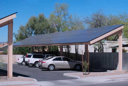 Un parking avec panneaux solaires pour maximiser production électrique