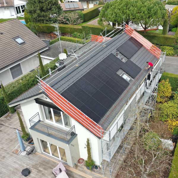 Installation solaire photovoltaïque villa, Anières, Genève