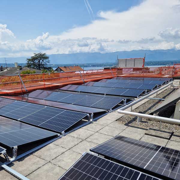 Installation solaire photovoltaïque PPE, Vésenaz, Genève