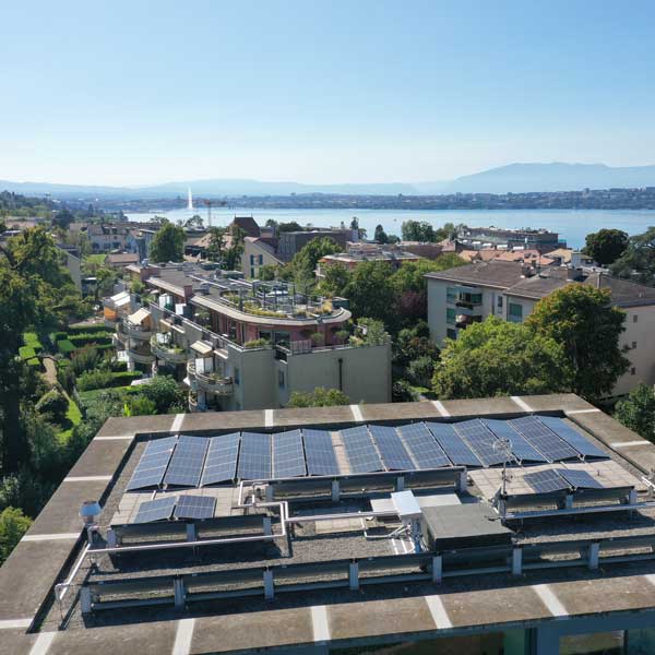 Installation solaire photovoltaïque PPE, Vésenaz, Genève